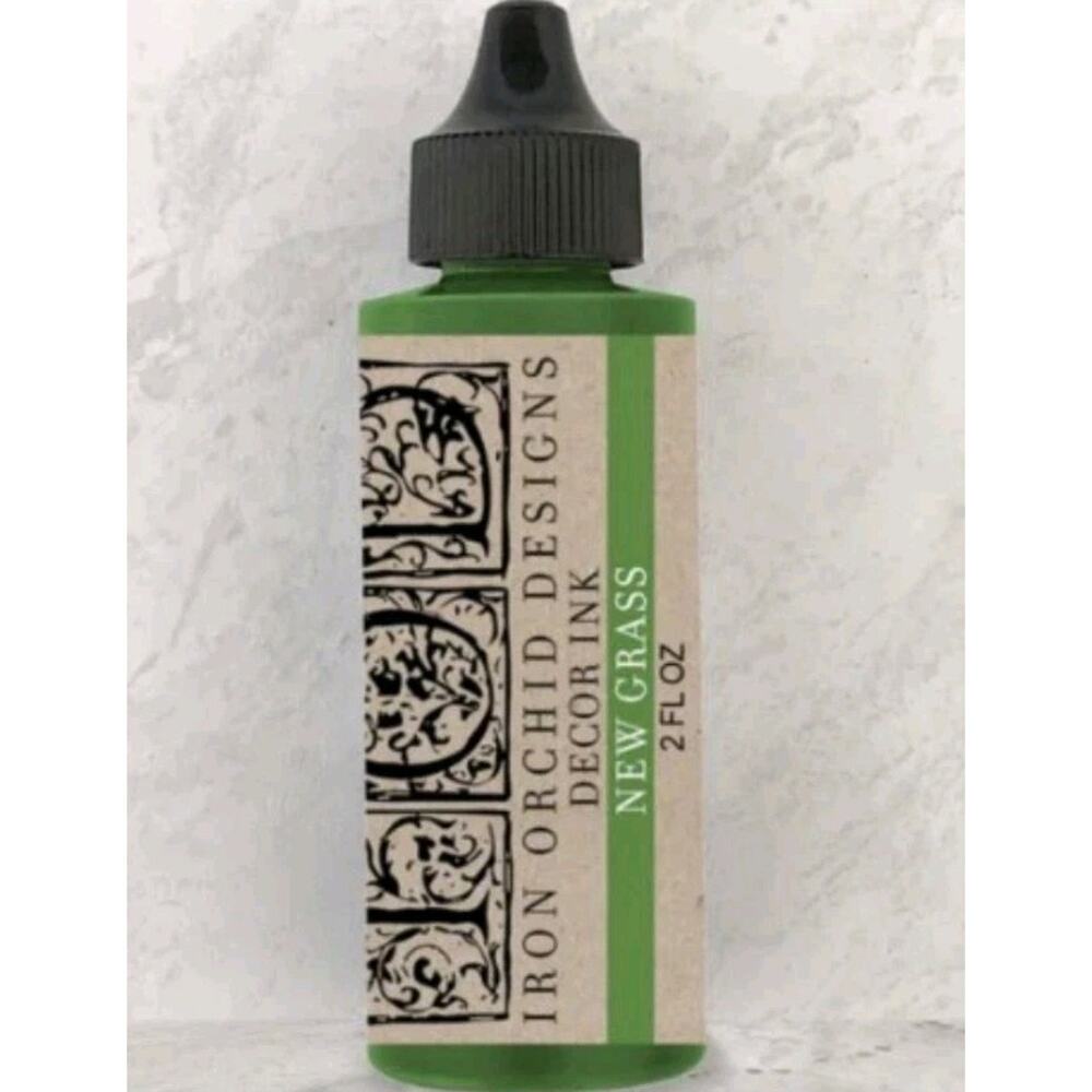 Iron Orchid Designs NEW GRASS Decor Ink Stamps IOD Mixed Media Crafts NEW 2 OZ